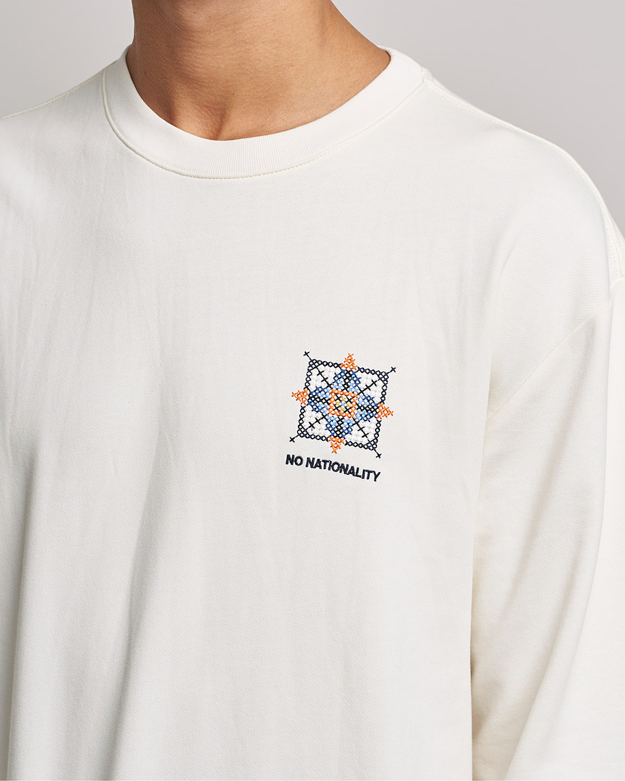 Homme | T-shirts | NN07 | Alan Heavy Logo Long Sleeve T-Shirt Off White