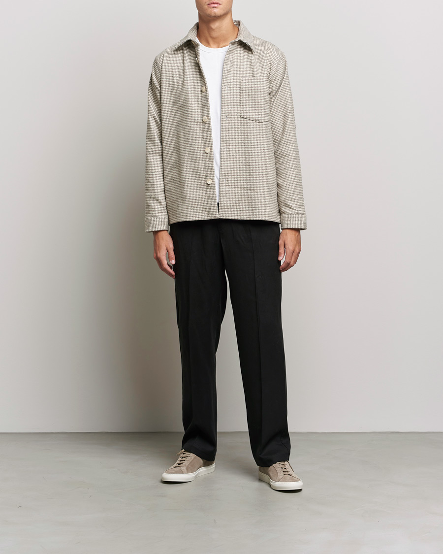 Heren | Overhemden | NN07 | Peter Houndstooth Overshirt Grey Check