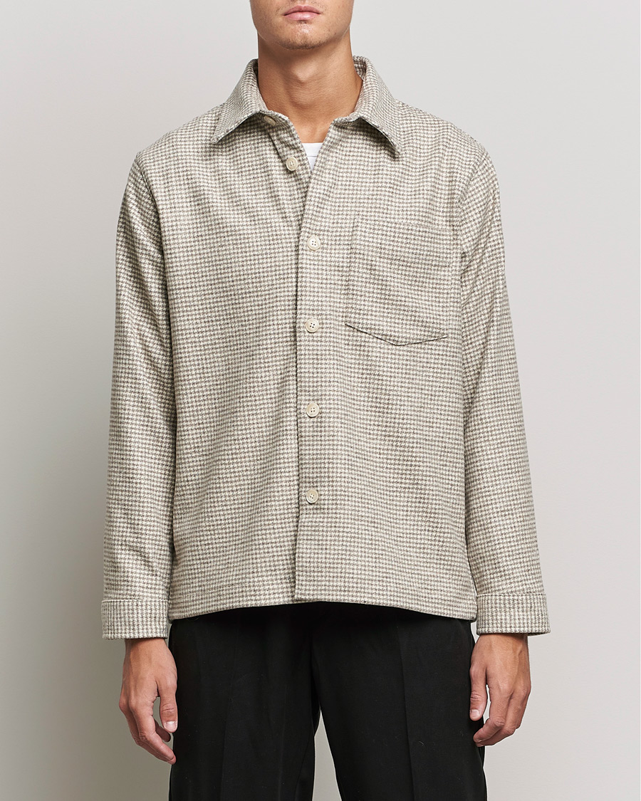 Heren | Overhemden | NN07 | Peter Houndstooth Overshirt Grey Check