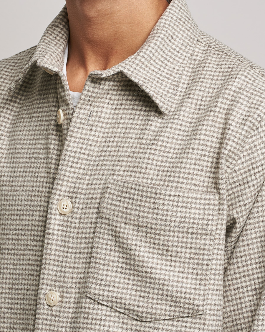 Heren | Overhemden | NN07 | Peter Houndstooth Overshirt Grey Check