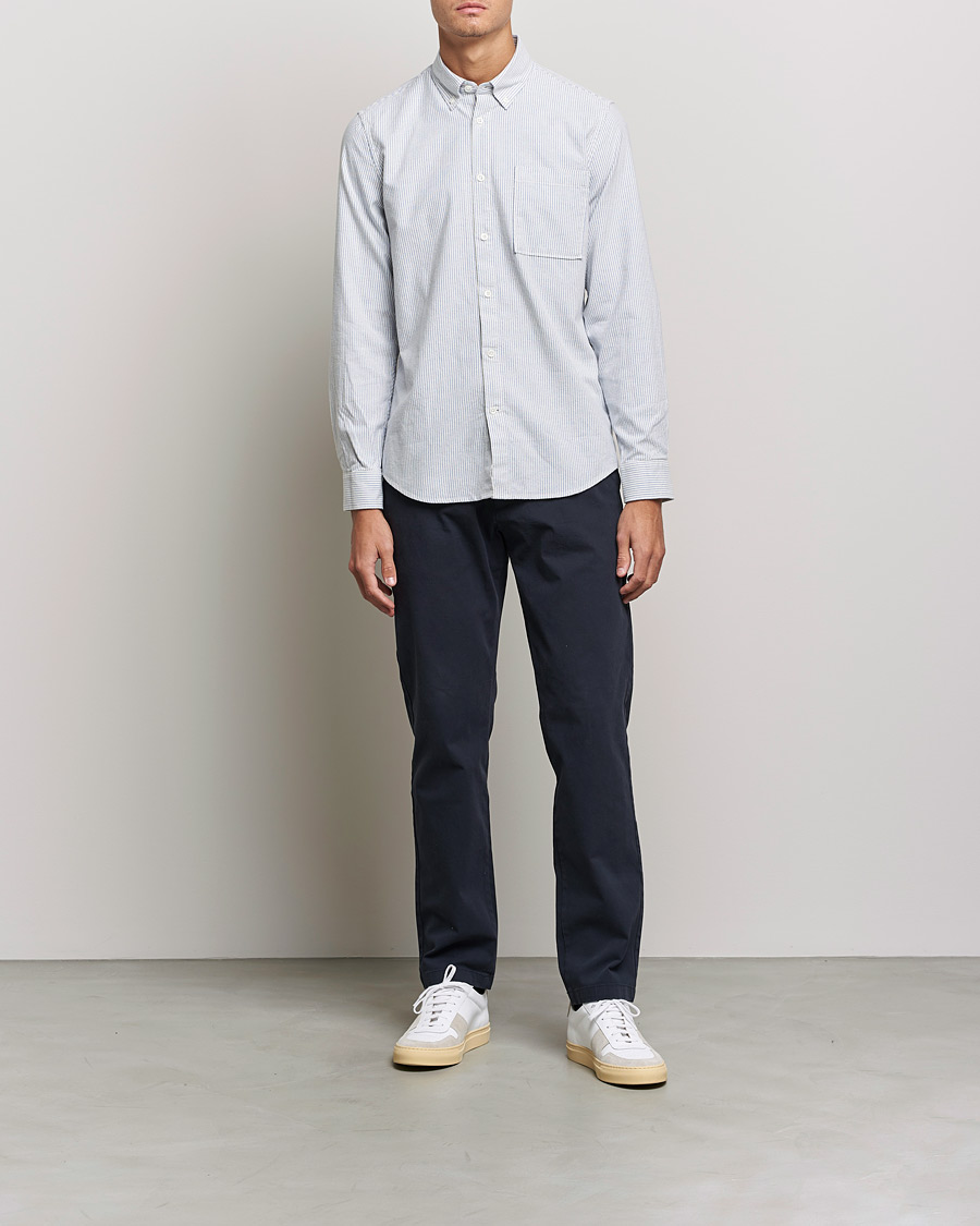 Heren | Overhemden | NN07 | Arne Oxford Shirt Blue/White