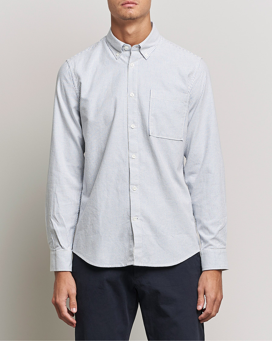 Heren | Overhemden | NN07 | Arne Oxford Shirt Blue/White