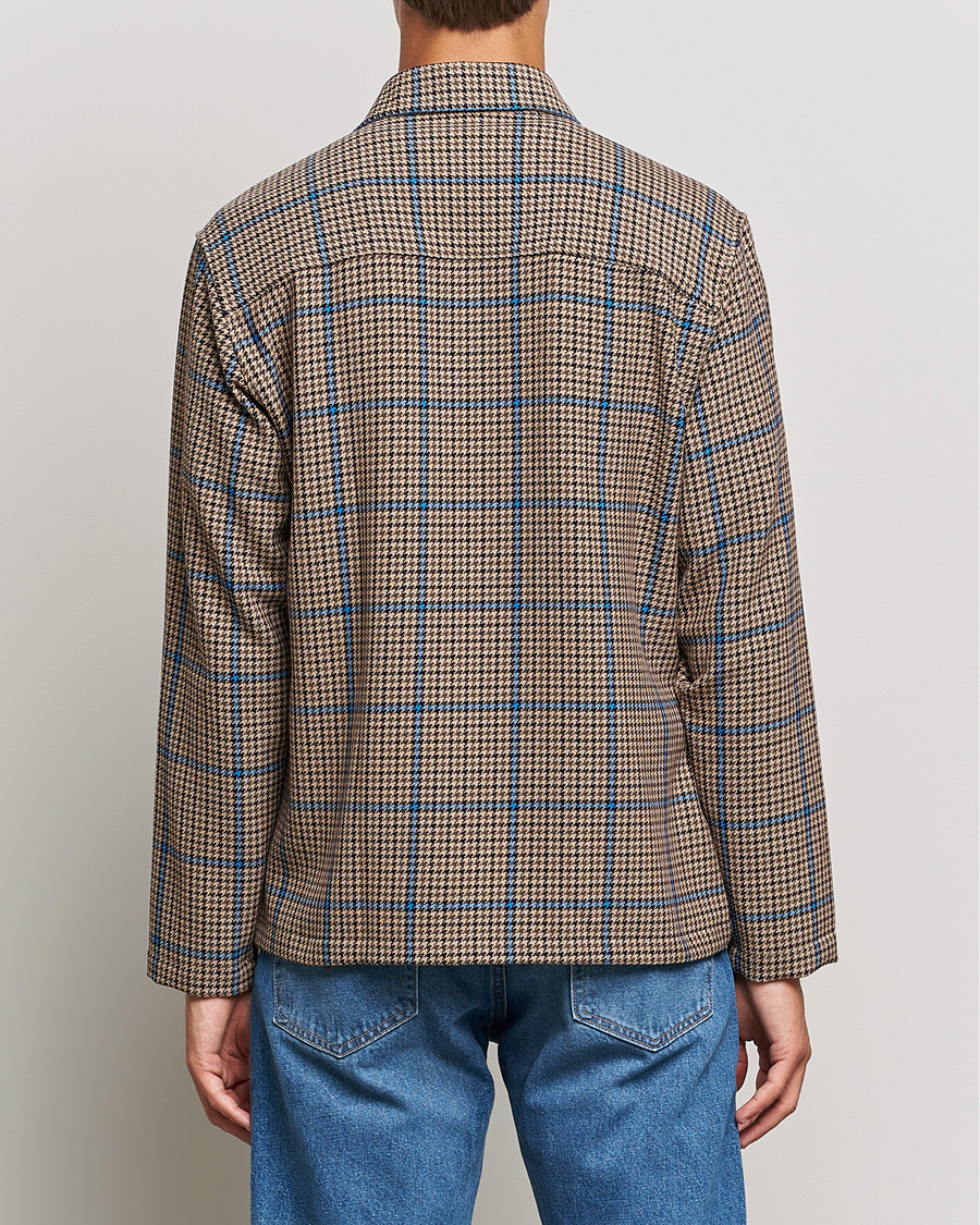 Heren | Overhemden | NN07 | Frode Checked Overshirt Brown/Cobolt Blue