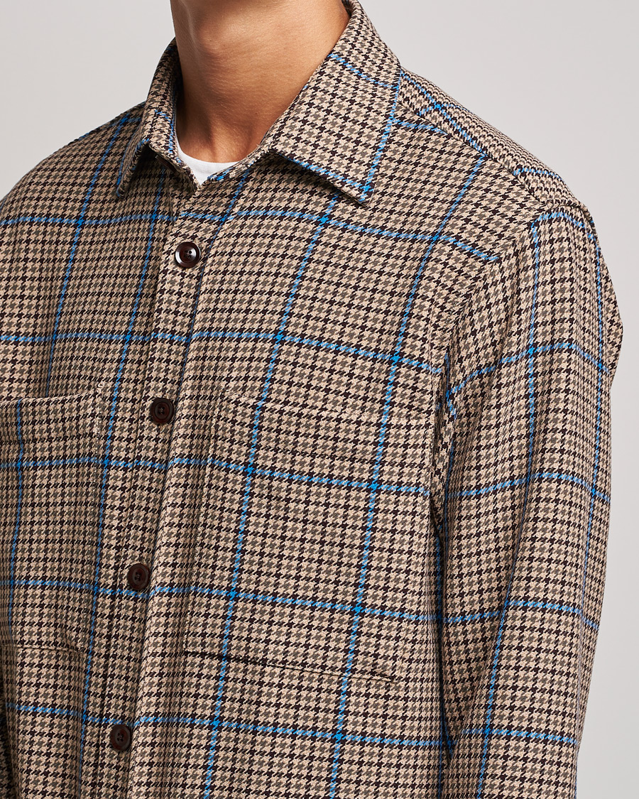 Heren | Overhemden | NN07 | Frode Checked Overshirt Brown/Cobolt Blue