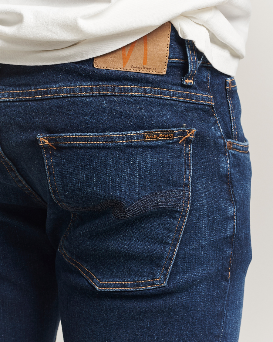 Heren | Jeans | Nudie Jeans | Tight Terry Jeans Dark Steel