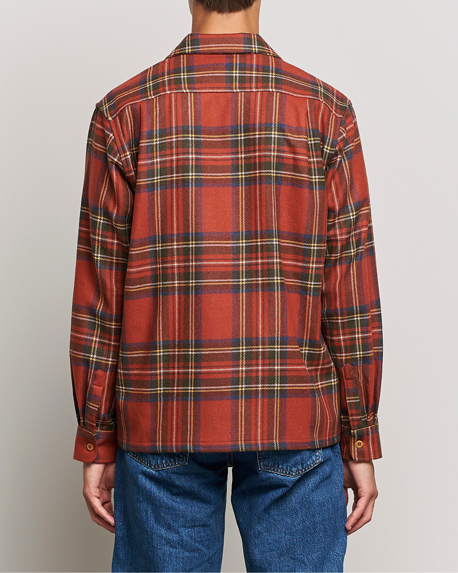 Homme | Chemises | Nudie Jeans | Sten Wool Tartan Check Shirt Poppy Red