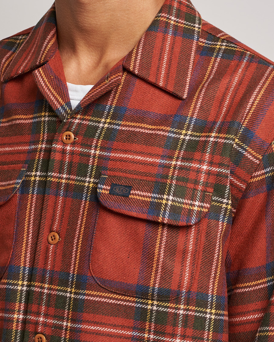 Homme | Chemises | Nudie Jeans | Sten Wool Tartan Check Shirt Poppy Red