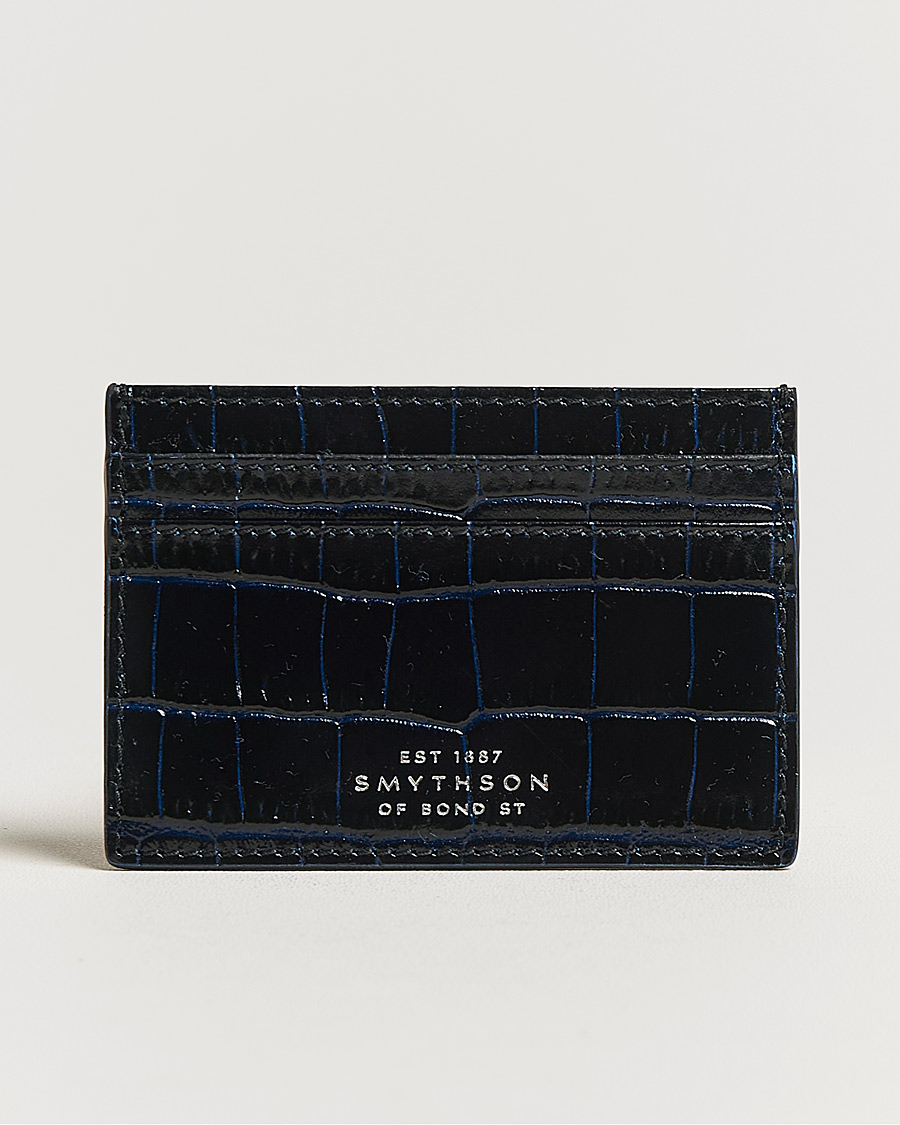 Homme | Portefeuilles | Smythson | Mara Flat Cardholder Navy