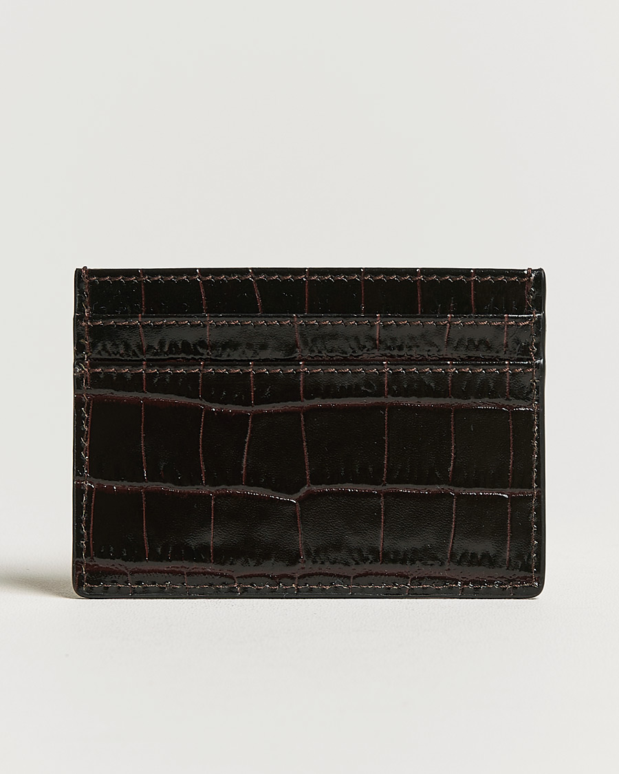 Homme | Portefeuilles | Smythson | Mara Flat Cardholder Dark Brown