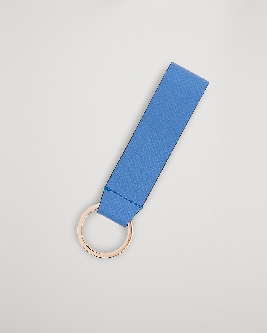 Homme | Porte-Clés | Smythson | Panama Leather Keyring Nile Blue