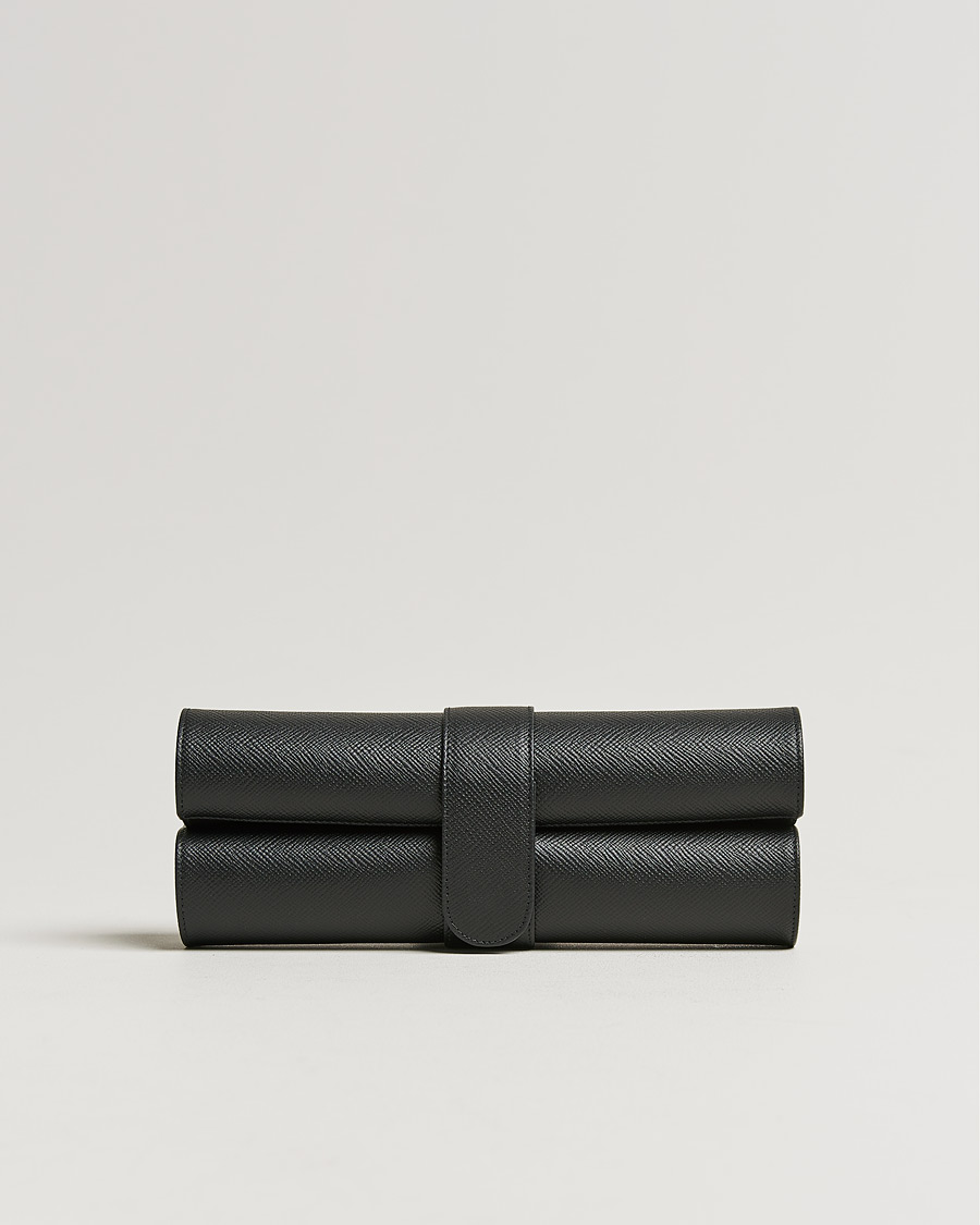 Homme | Smythson Panama Travel Chess Roll Black | Smythson | Panama Travel Chess Roll Black