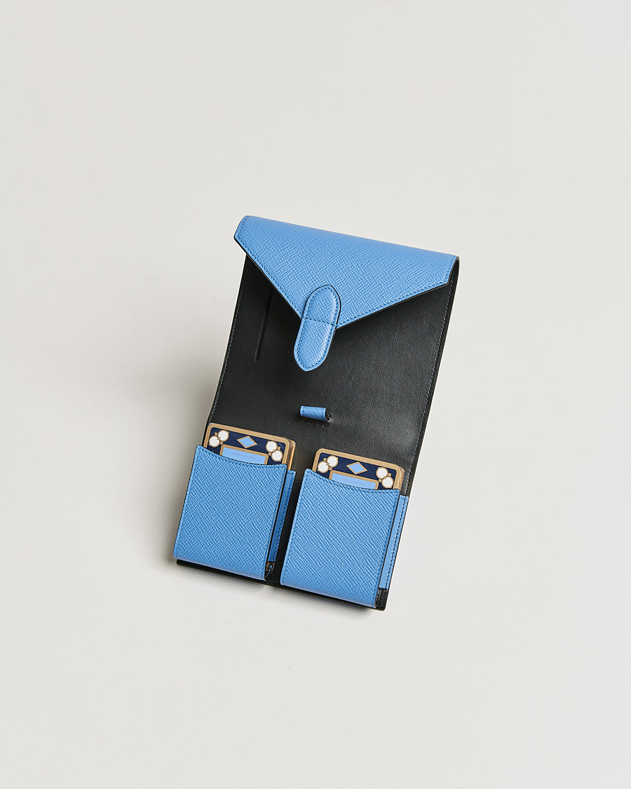 Homme | Smythson Double Playing Case Nile Blue | Smythson | Double Playing Case Nile Blue