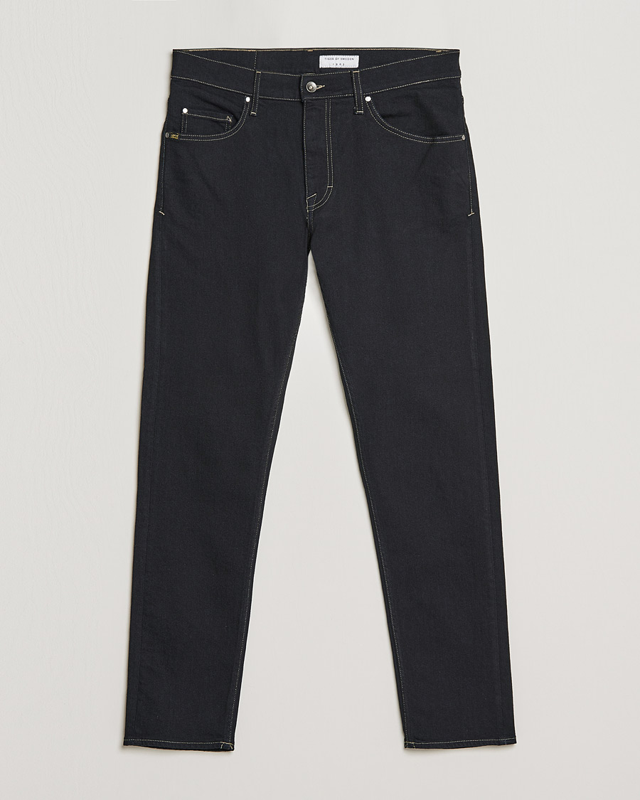 Homme | Jeans | Tiger of Sweden | Pistolero Stretch Cotton Jeans Black Blue