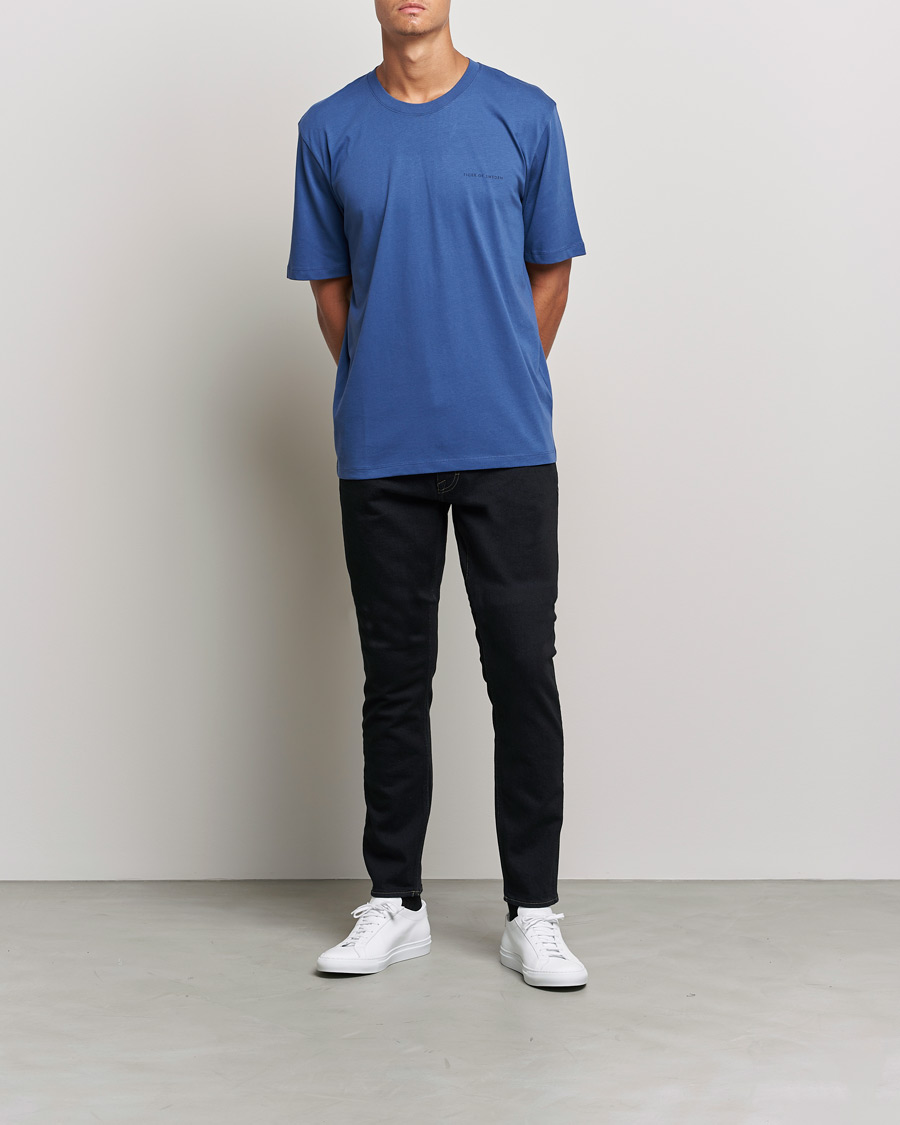 Homme | Jeans | Tiger of Sweden | Pistolero Stretch Cotton Jeans Black Blue