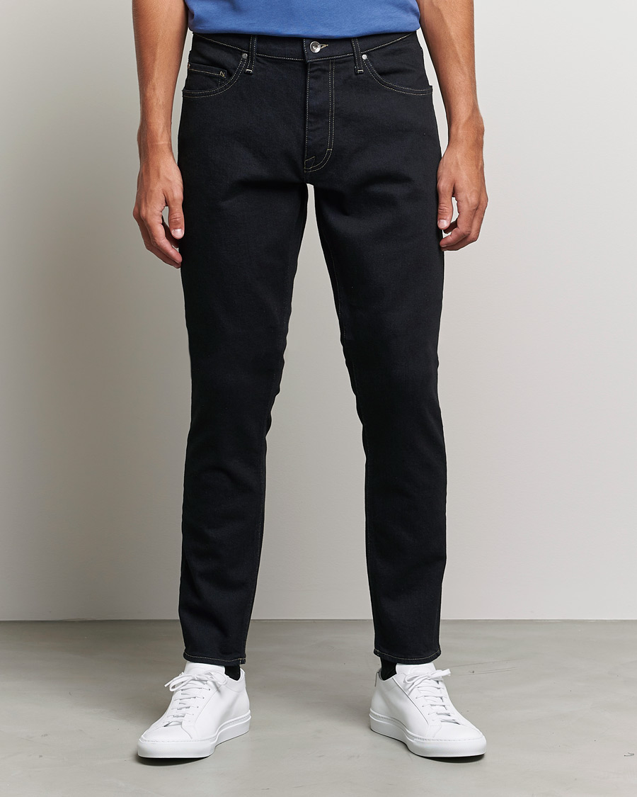 Homme | Jeans | Tiger of Sweden | Pistolero Stretch Cotton Jeans Black Blue
