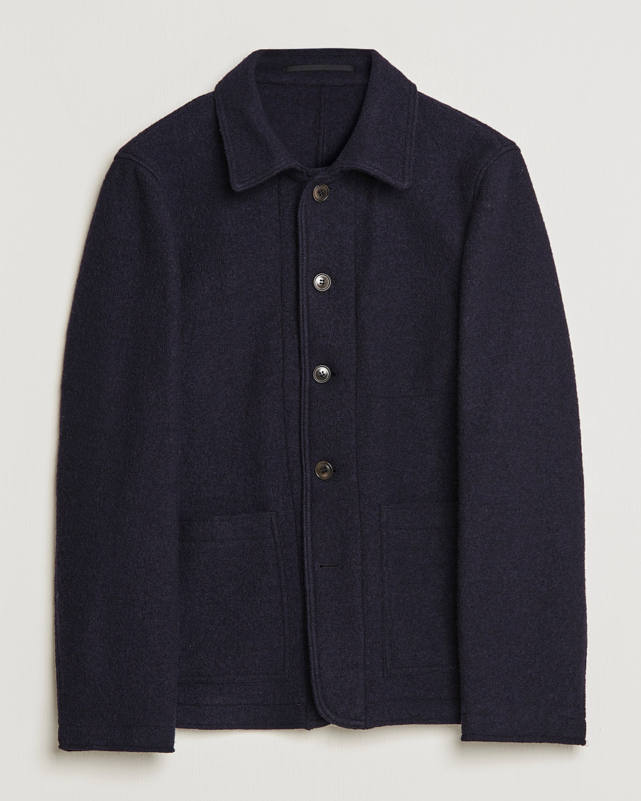 Homme | Blazers | Tiger of Sweden | Gio Knitted Wool Blazer Light Ink