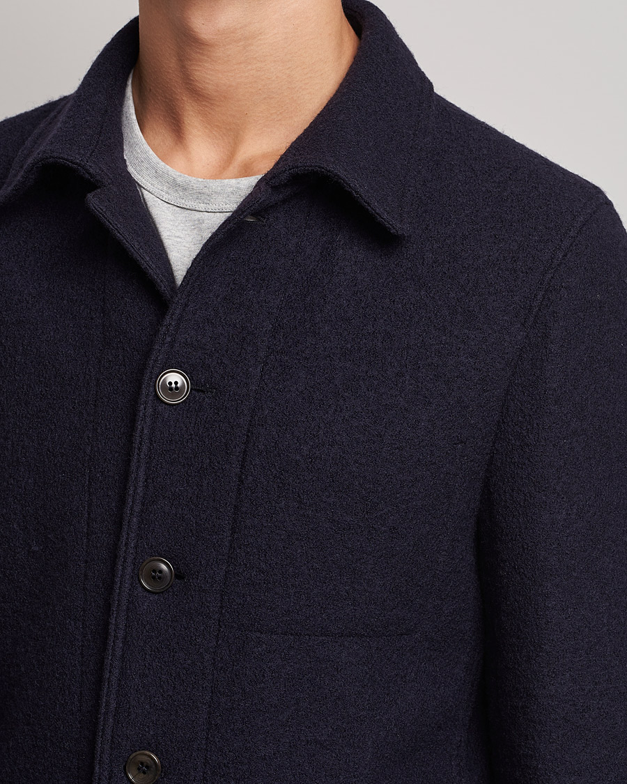 Homme | Blazers | Tiger of Sweden | Gio Knitted Wool Blazer Light Ink