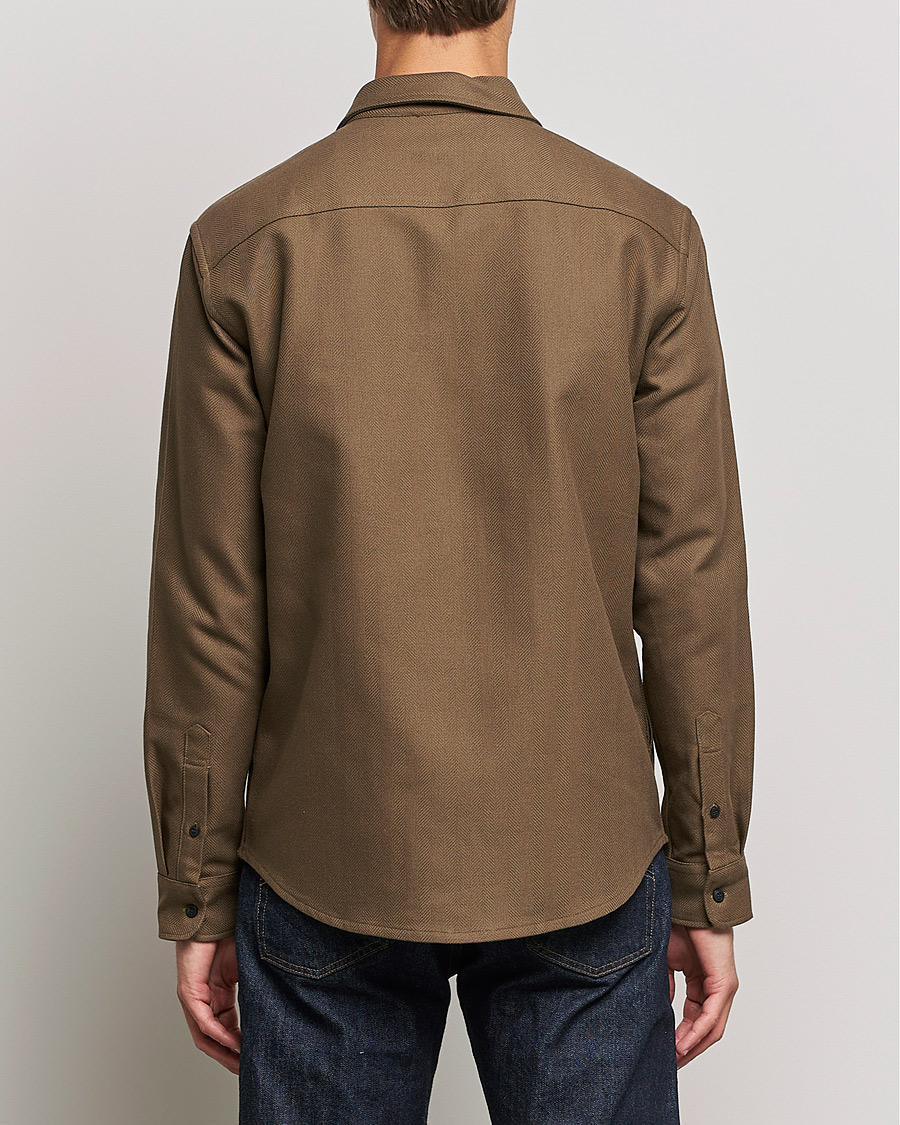 Heren | Overhemden | Tiger of Sweden | Noel P Herringbone Shirt Olive Extreme