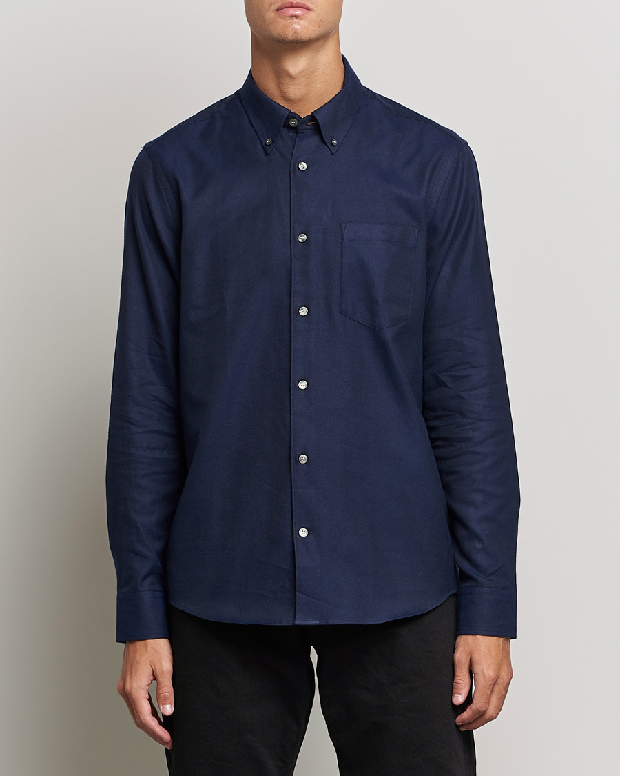 Heren | Overhemden | Tiger of Sweden | Sankt Cotton Shirt Light Ink