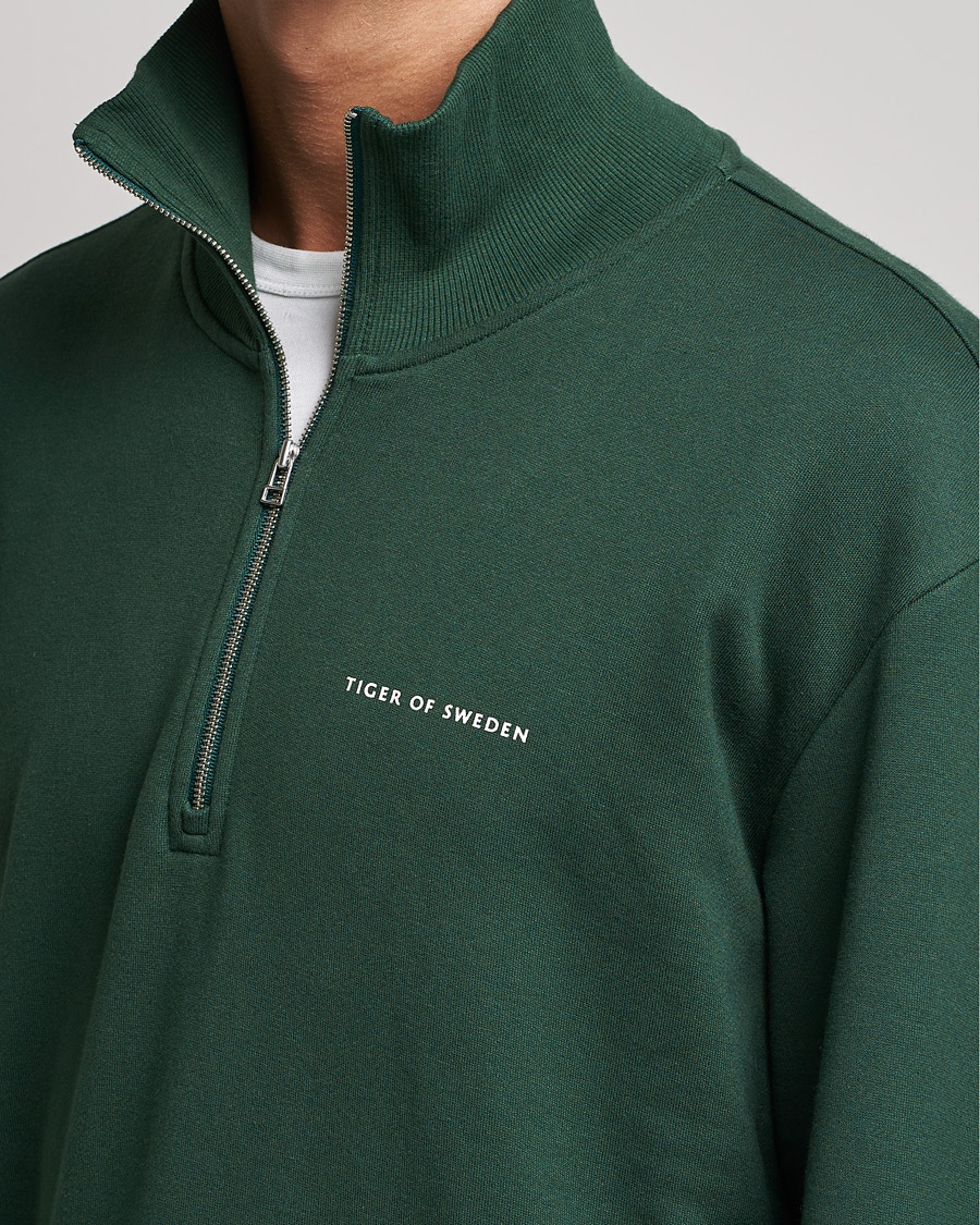 Heren | Truien | Tiger of Sweden | Marlon Half Zip Sweatshirt Ever Green
