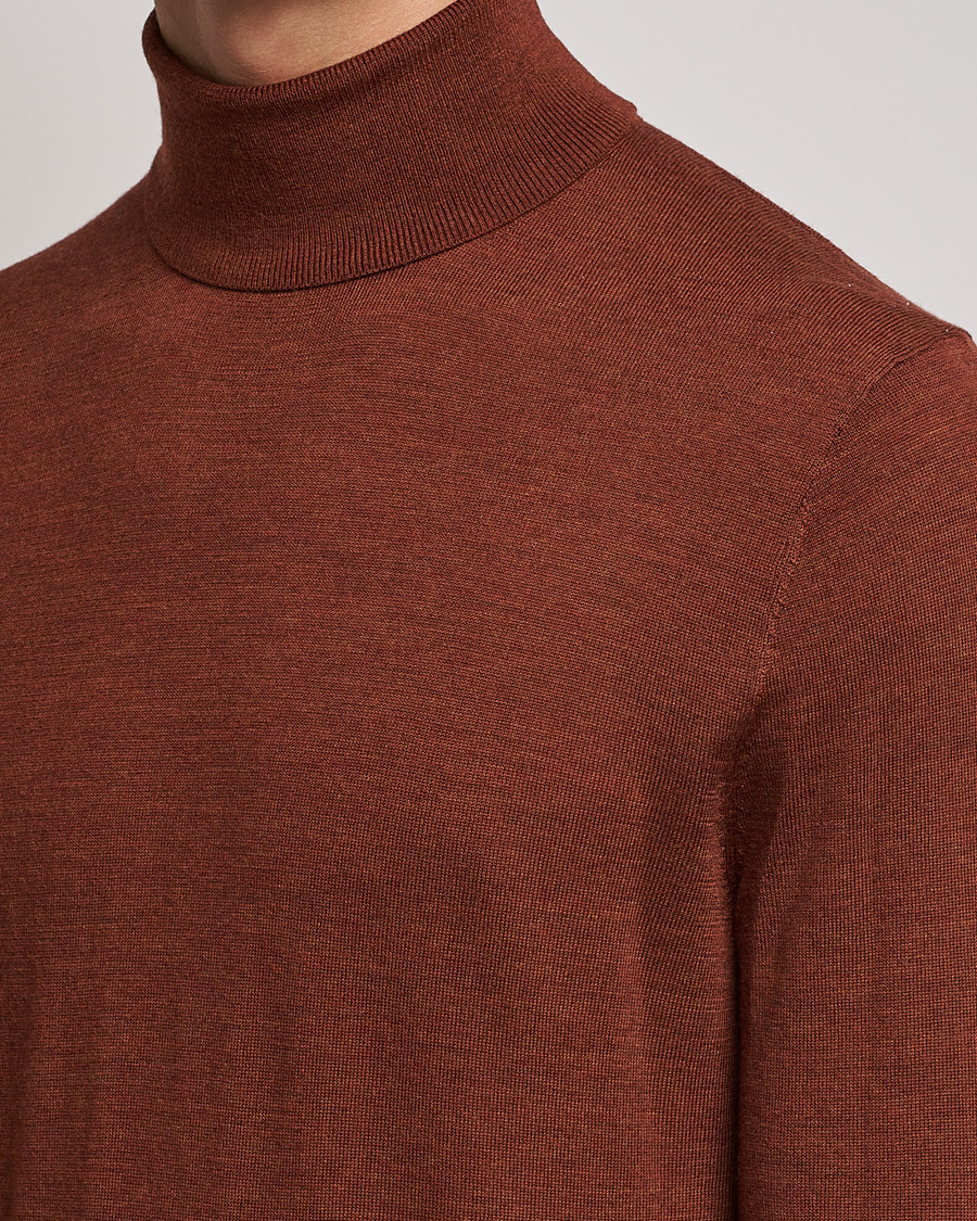 Heren | Truien | Tiger of Sweden | Neville Extra Fine Merino Polo Henna