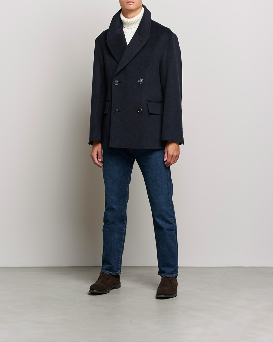 Heren | Jassen | Tiger of Sweden | Eerik Wool Peacoat Light Ink
