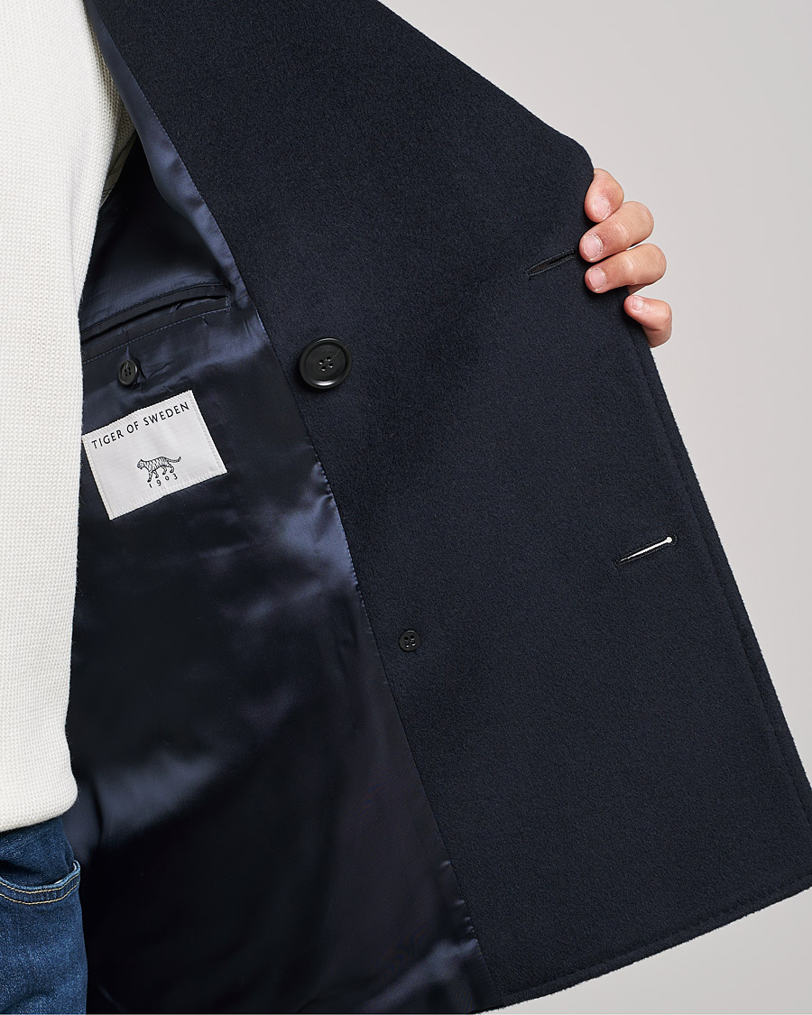 Heren | Jassen | Tiger of Sweden | Eerik Wool Peacoat Light Ink
