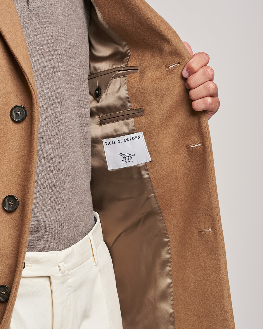 Homme | Manteaux Et Vestes | Tiger of Sweden | Cempsey Wool Cashmere Coat Dark Honey