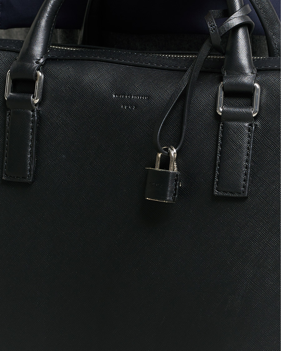 Homme | Tiger of Sweden Bowe Leather Briefcase Black | Tiger of Sweden | Bowe Leather Briefcase Black