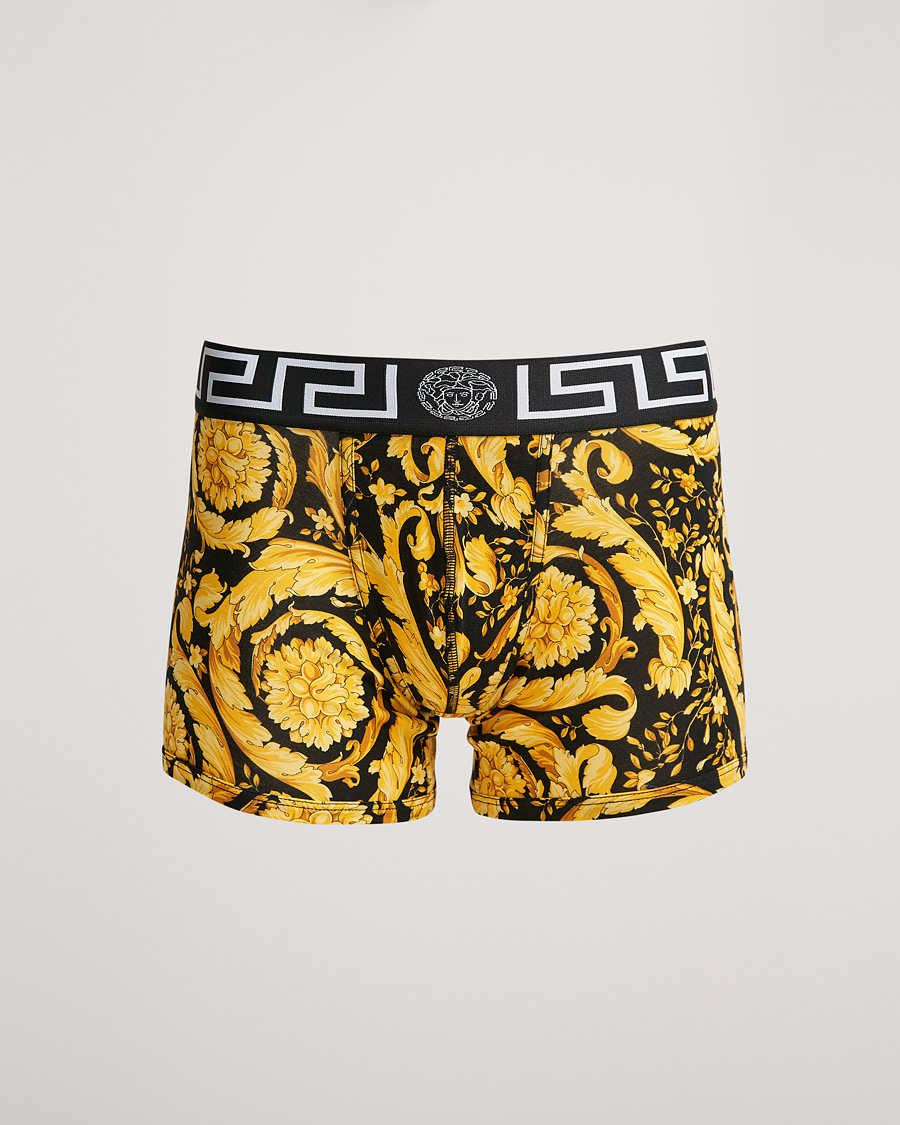 Heren | Ondergoed | Versace | Barocco Print Boxer Black/Gold