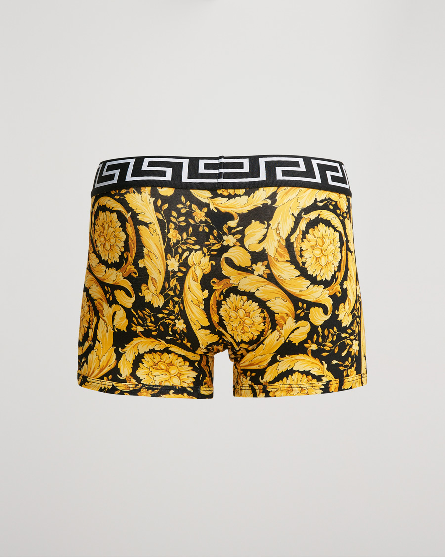 Heren | Ondergoed | Versace | Barocco Print Boxer Black/Gold