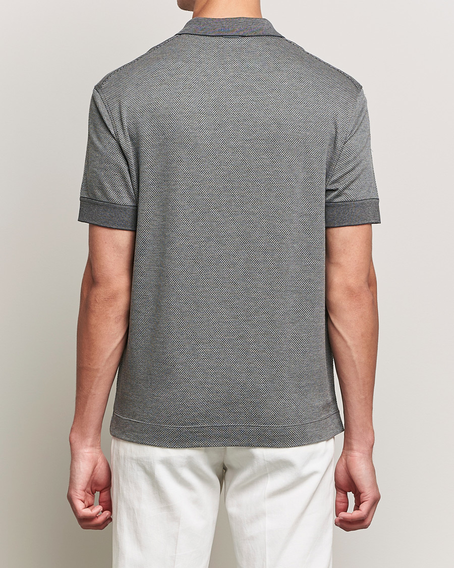 Homme | Polos | Zegna | Cotton/Silk Short Sleeve Polo Grey