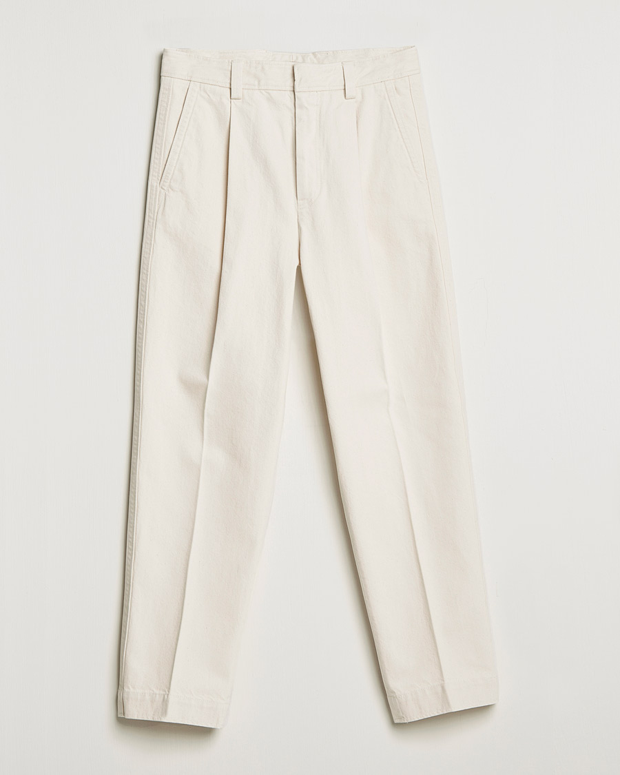 Homme | Pantalons | Zegna | Pleated Bull Denim Pants Off White