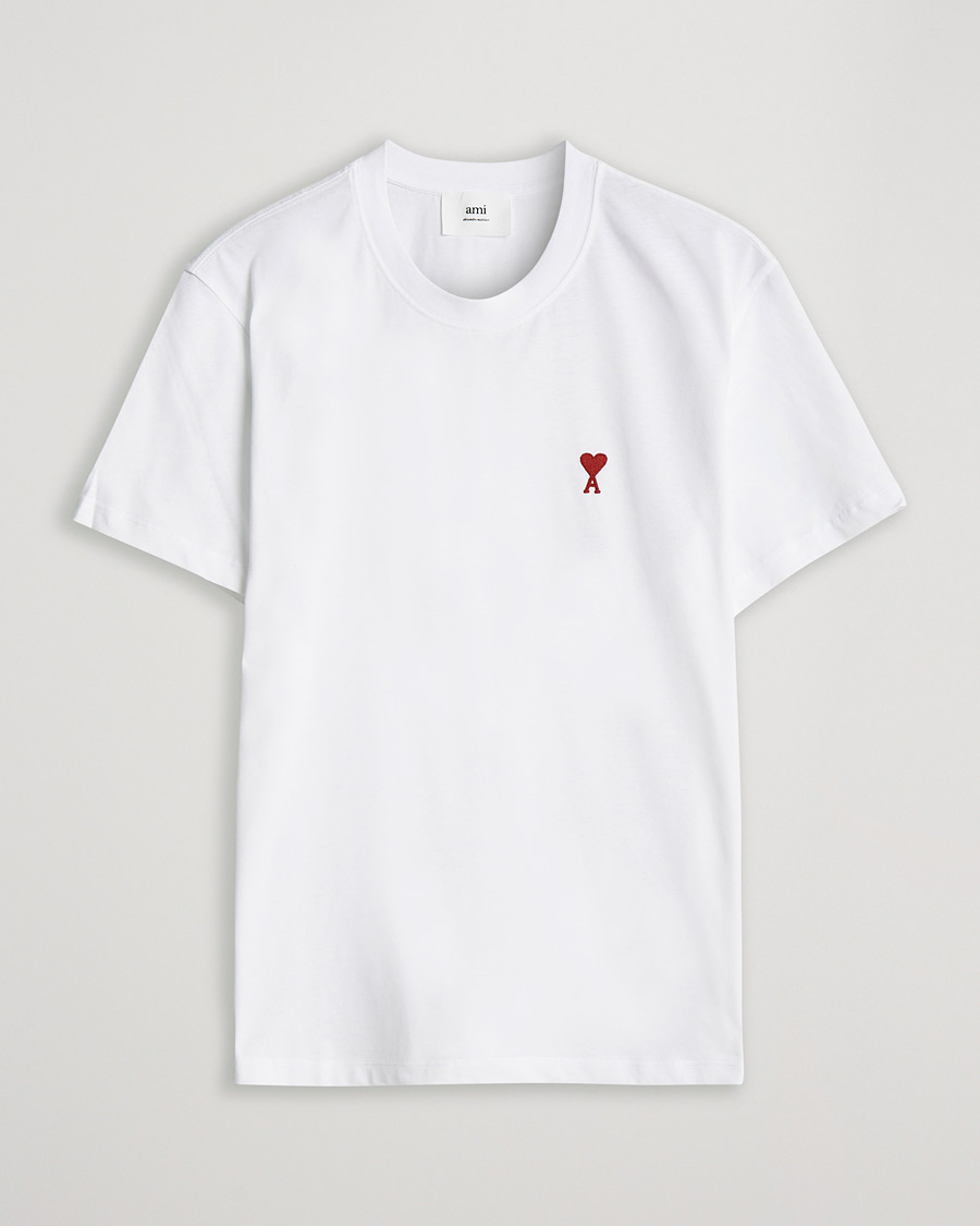 Heren | T-shirts | AMI | Heart Logo T-Shirt White
