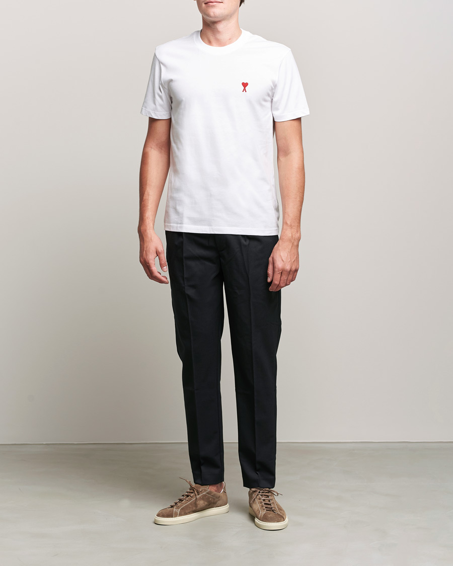 Heren | T-shirts | AMI | Heart Logo T-Shirt White