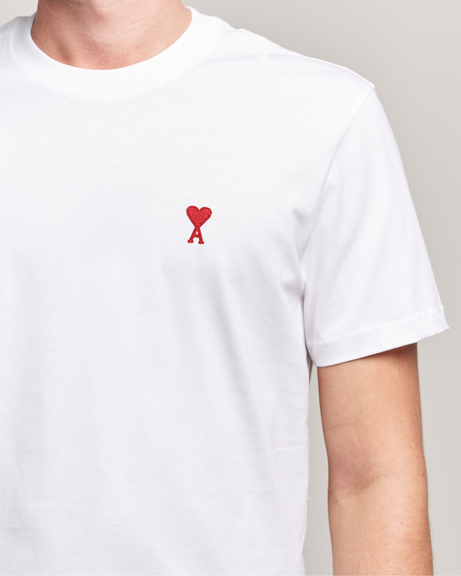 Heren | T-shirts | AMI | Heart Logo T-Shirt White