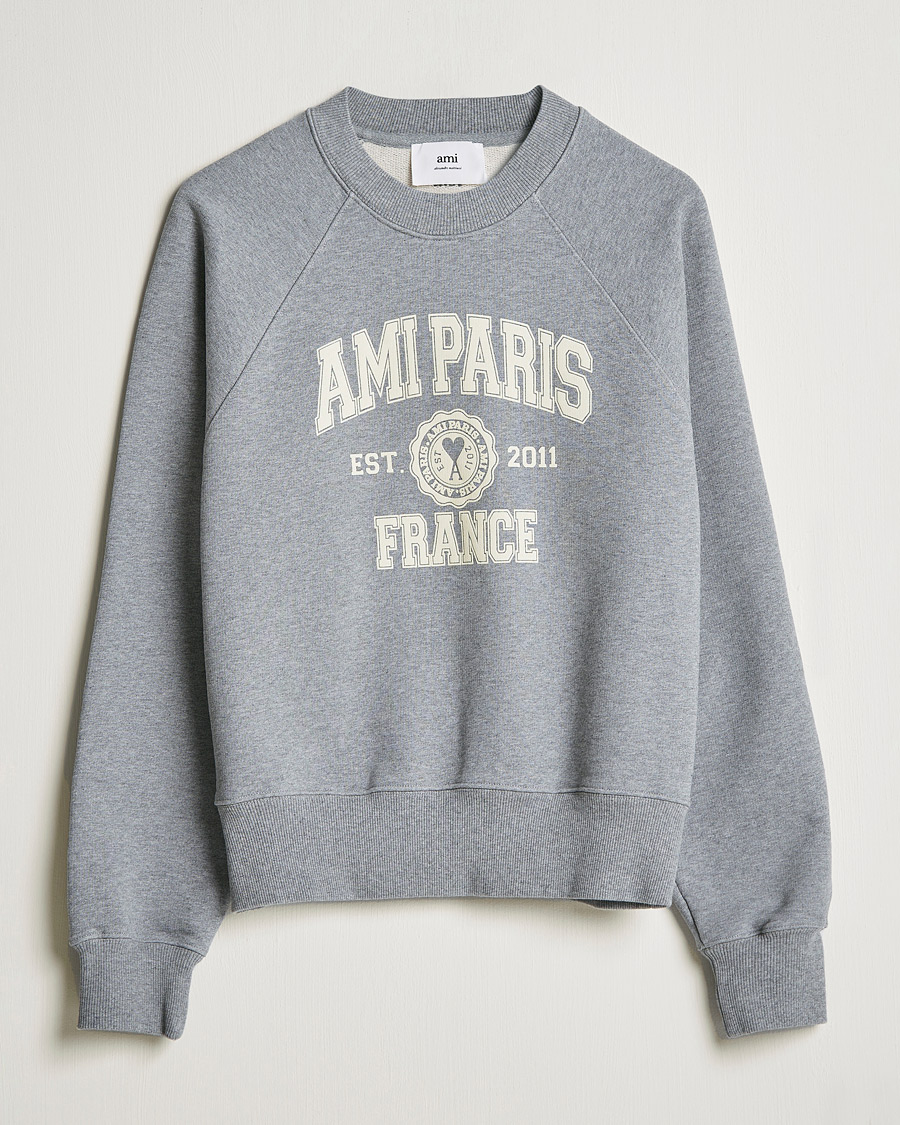 Heren | Truien | AMI | Paris College Sweatshirt Heather Grey