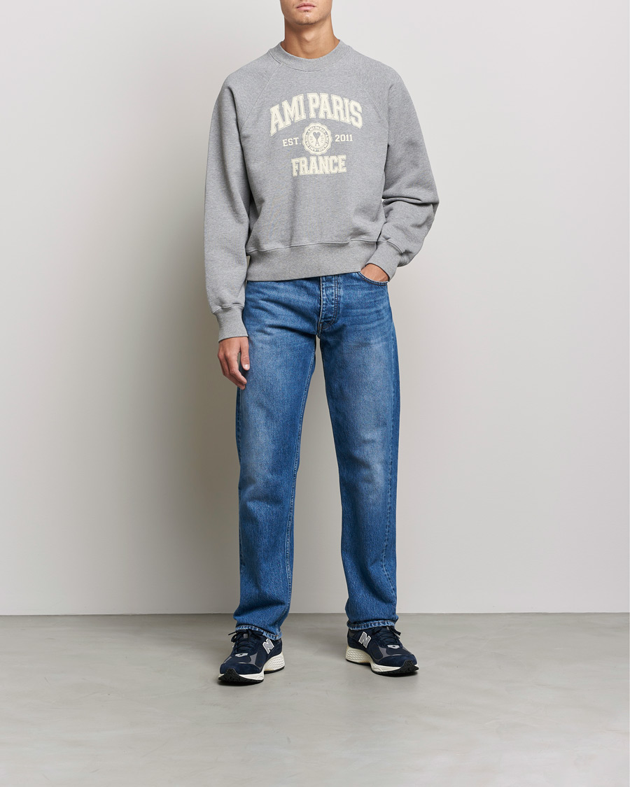 Heren | Truien | AMI | Paris College Sweatshirt Heather Grey