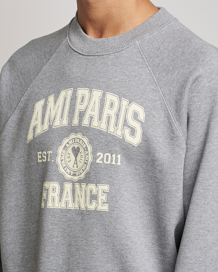 Heren | Truien | AMI | Paris College Sweatshirt Heather Grey