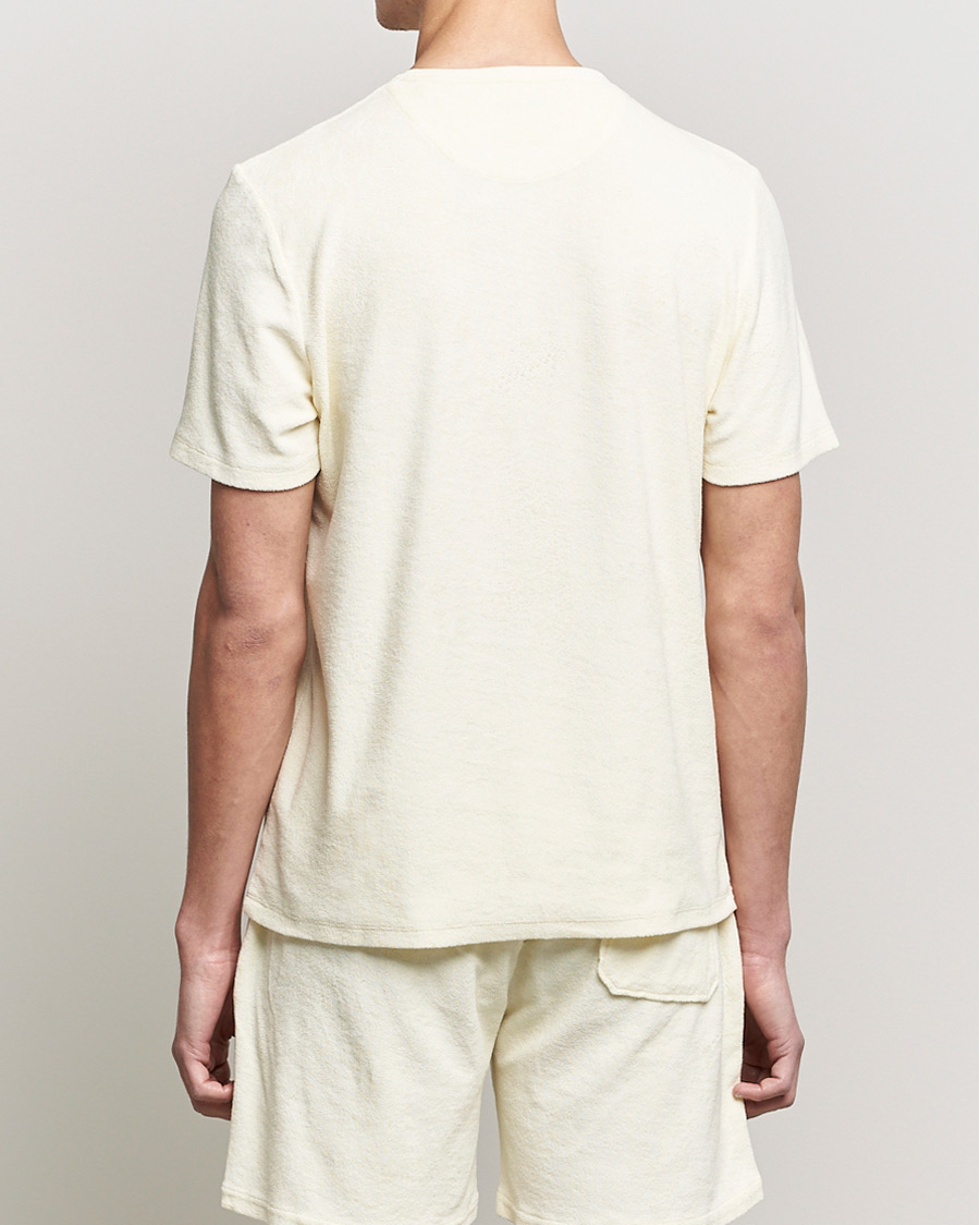 Heren | T-shirts | Stenströms | Towelling Cotton T-Shirt Cream