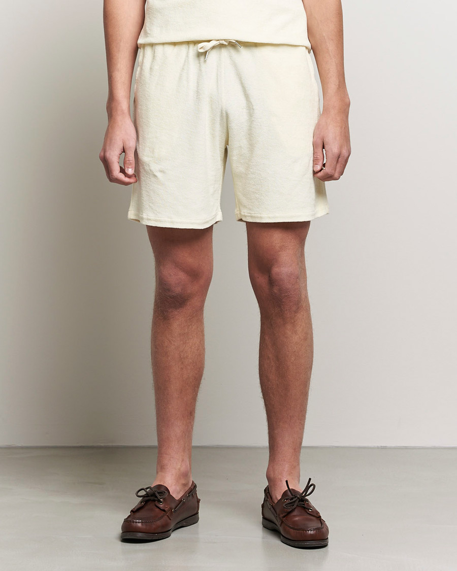 Heren | Korte broek | Stenströms | Towelling Cotton Shorts Cream