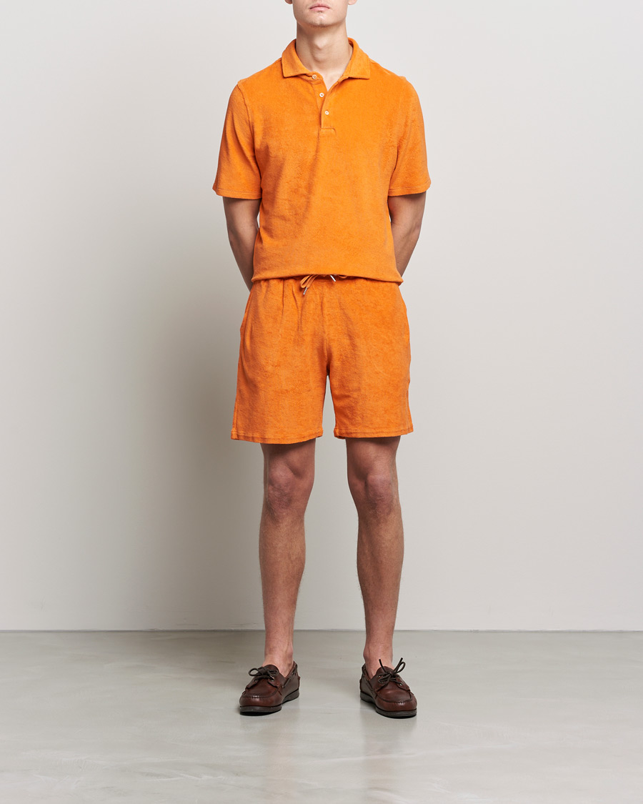 Heren | Korte broek | Stenströms | Towelling Cotton Shorts Orange