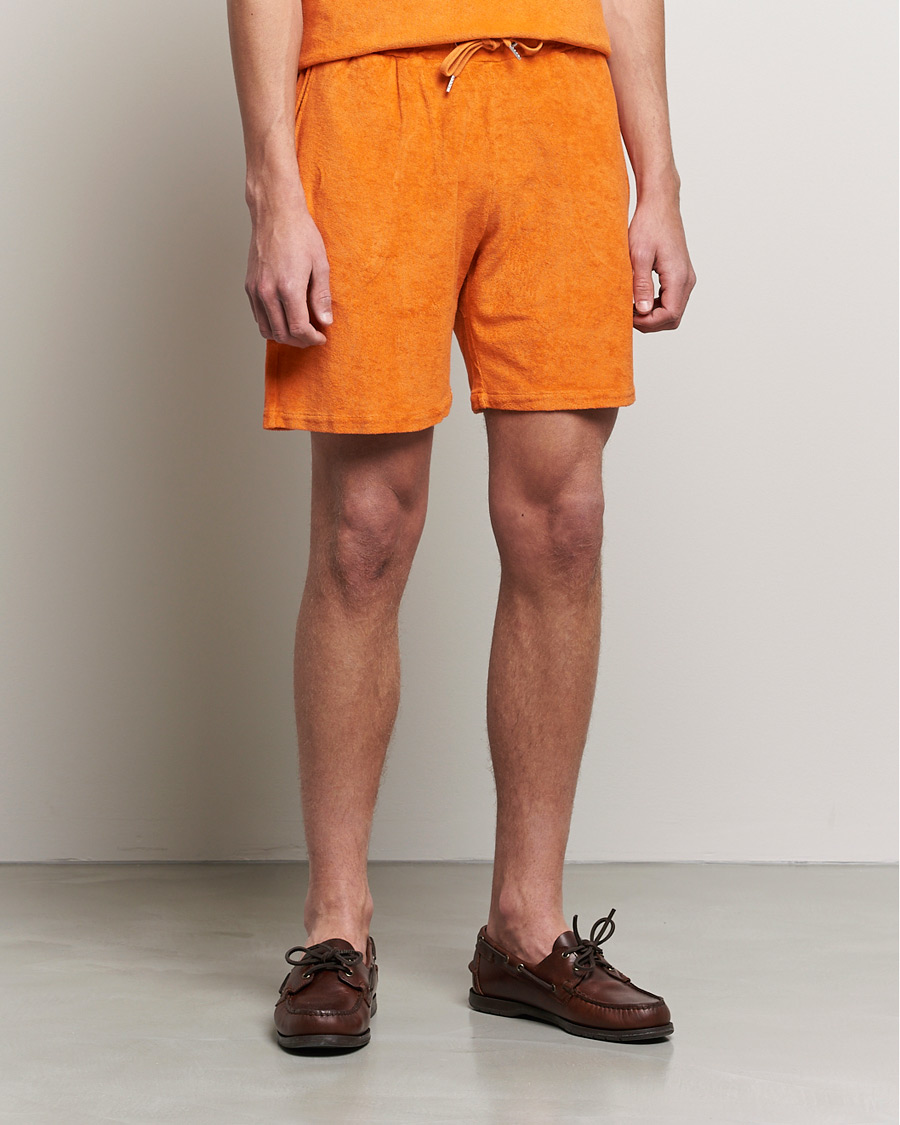 Heren | Korte broek | Stenströms | Towelling Cotton Shorts Orange