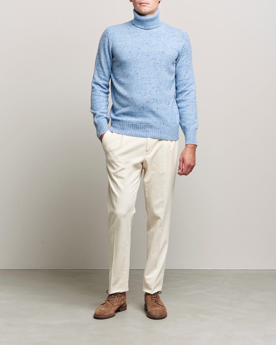 Heren | Truien | Brunello Cucinelli | Cashmere Blend Rollneck Light Blue