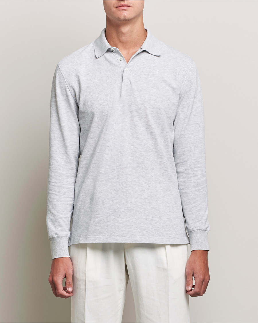 Homme | Pulls Et Tricots | Brunello Cucinelli | Long Sleeve Polo Light Grey