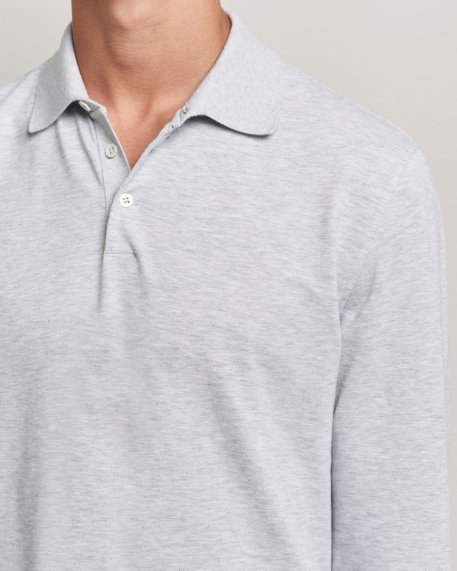 Homme | Pulls Et Tricots | Brunello Cucinelli | Long Sleeve Polo Light Grey