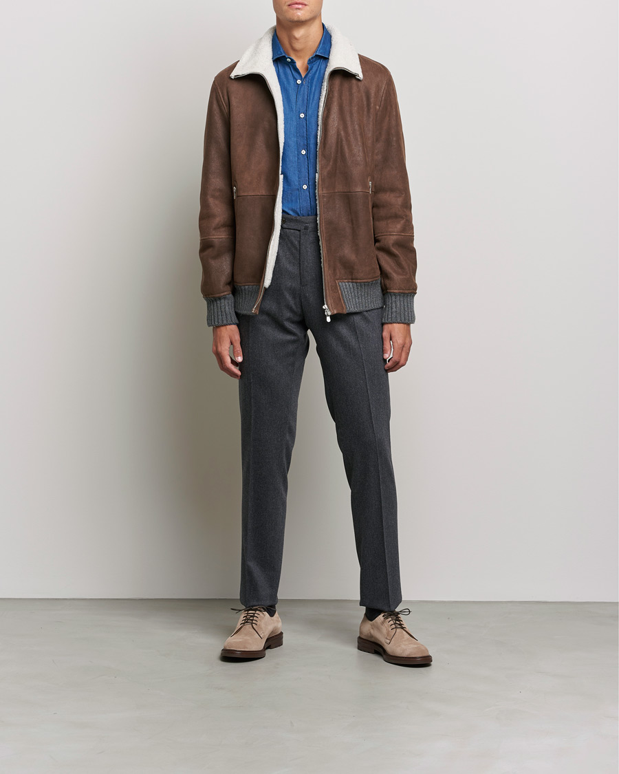 Heren | Overhemden | Brunello Cucinelli | Slim Fit Denim Shirt Dark Indigo