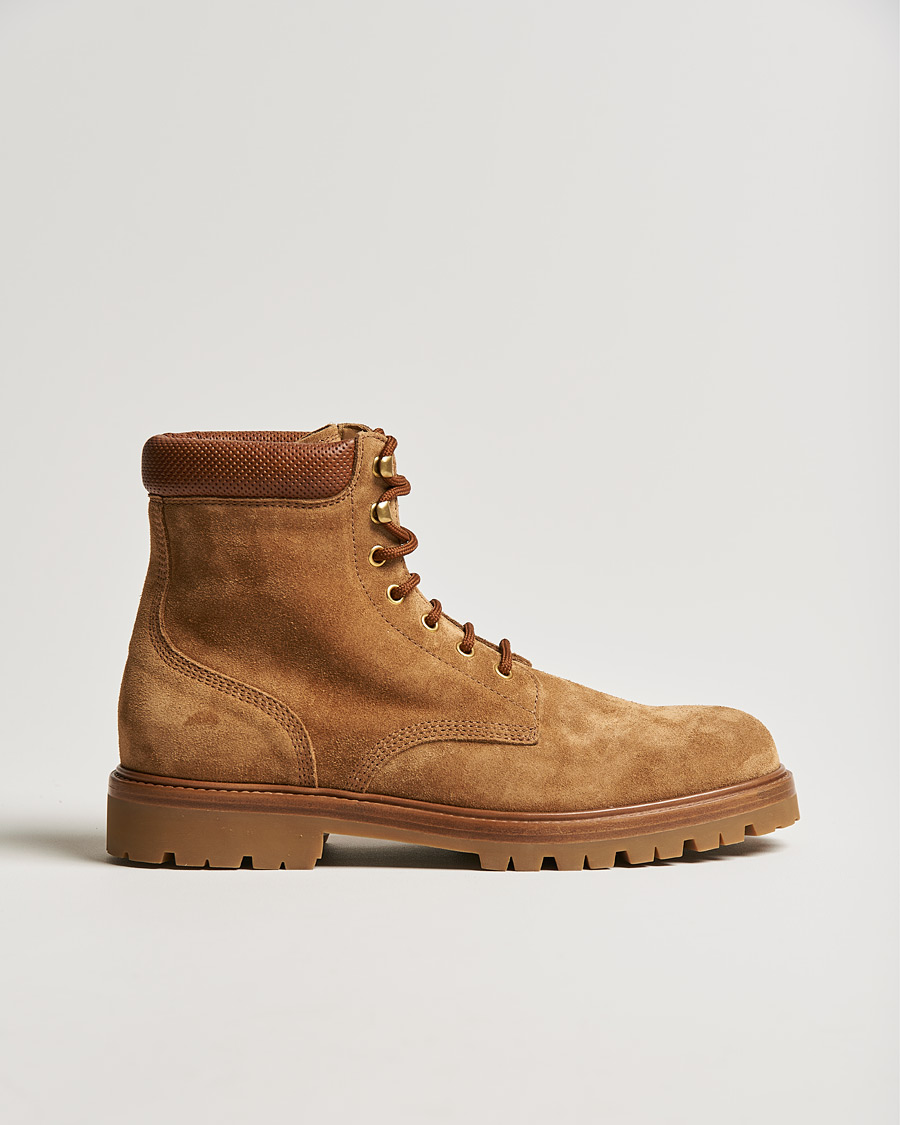 Homme | Brunello Cucinelli Plain Toe Boot Brown Suede | Brunello Cucinelli | Plain Toe Boot Brown Suede
