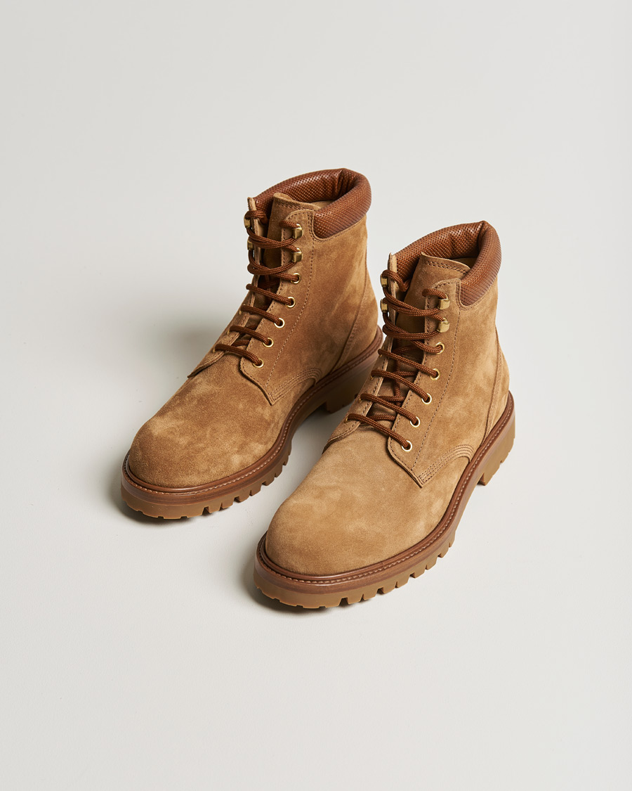Homme | Brunello Cucinelli Plain Toe Boot Brown Suede | Brunello Cucinelli | Plain Toe Boot Brown Suede