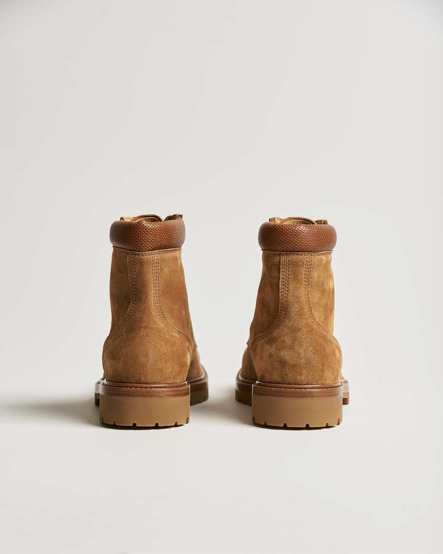 Homme | Brunello Cucinelli Plain Toe Boot Brown Suede | Brunello Cucinelli | Plain Toe Boot Brown Suede